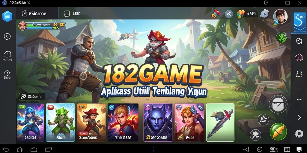 Tampilan utama 182GAME dengan fitur utilitas yang lengkap.
