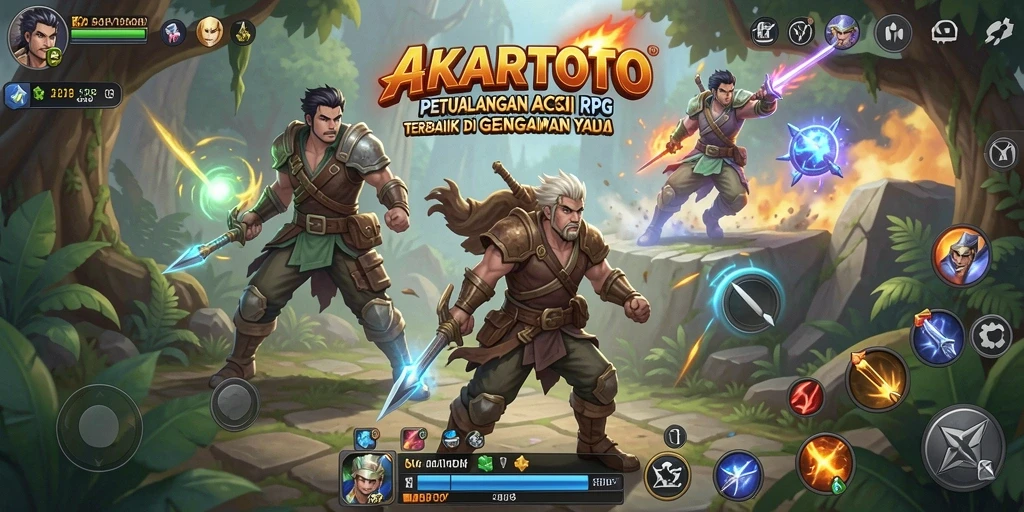 Tampilan gameplay seru dari AKARTOTO dalam dunia fantasi yang memukau.