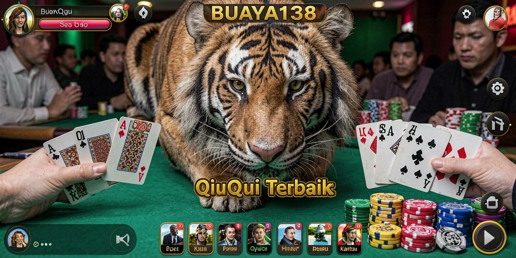 Tampilan gameplay seru dalam BUAYA138 QiuQiu.
