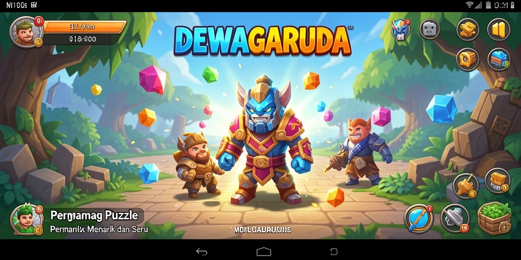 Tangkapan layar gameplay DEWAGARUDA menampilkan tantangan puzzle yang mendebarkan.