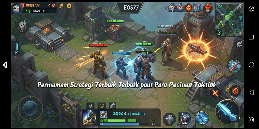 Tampilan gameplay menegangkan dari EOS77 yang penuh strategi dan taktik.