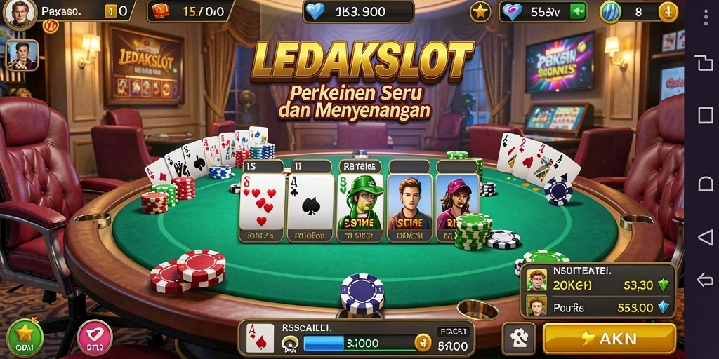 Capture momen seru dari gameplay Poker di LEDAKSLOT.