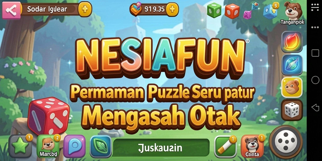 Tampilan gameplay NESIAFUN yang menarik dan penuh warna.