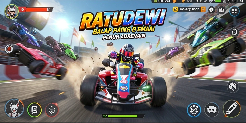 Gameplay balapan yang seru dan mendebarkan