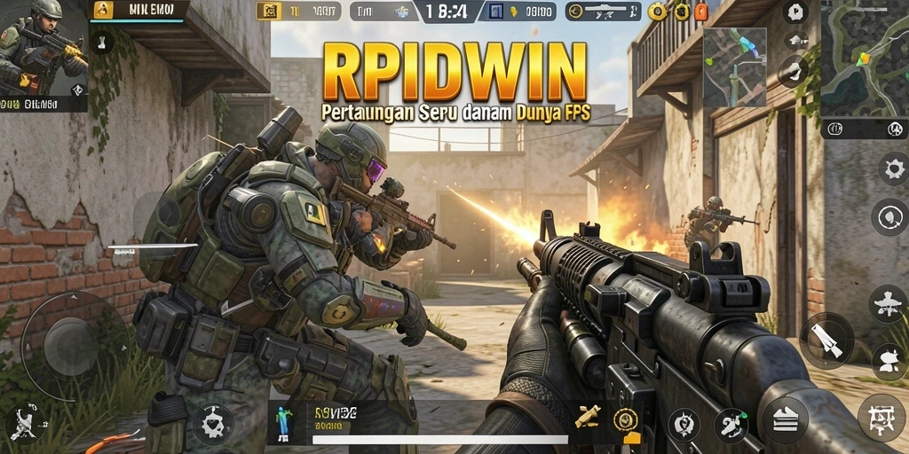 Screenshot gameplay RPIDWIN dengan aksi tempur yang mendebarkan.