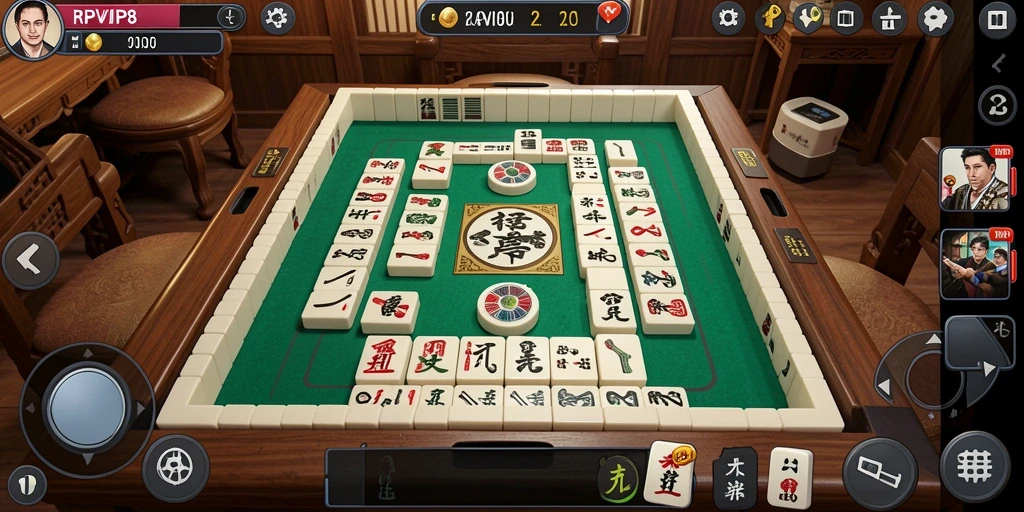 Tampilan gameplay Mahjong yang menegangkan di RPVIP8.