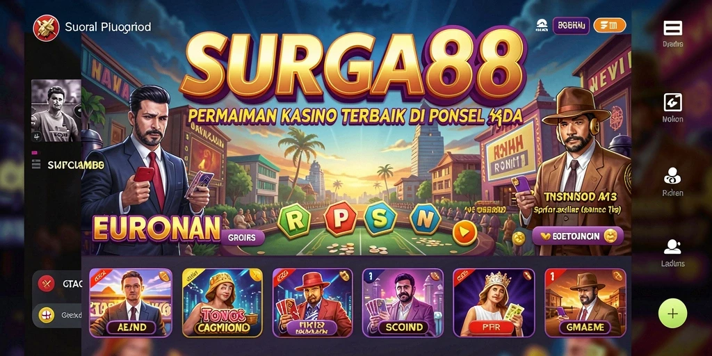 Screenshot menunjukkan gameplay kasino yang menarik dan interaktif.