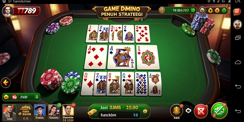 Screenshot gameplay <strong>TT789</strong> yang menampilkan suasana permainan domino yang seru.