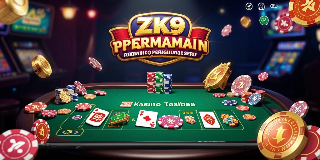 Screenshot utama ZK9 menampilkan gameplay kasino yang mengasyikkan.